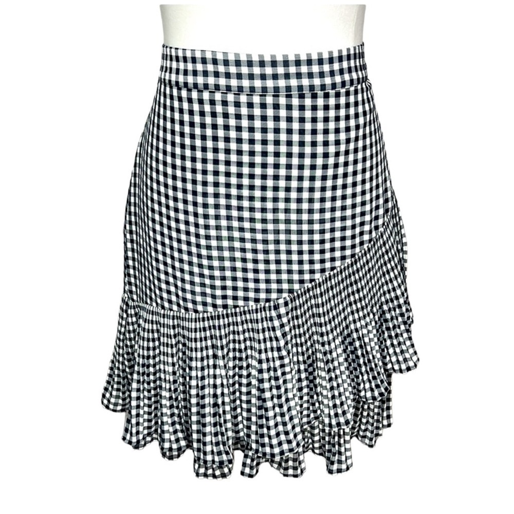 Ann Taylor Gingham Pleated Skirt - Picture 2 of 6